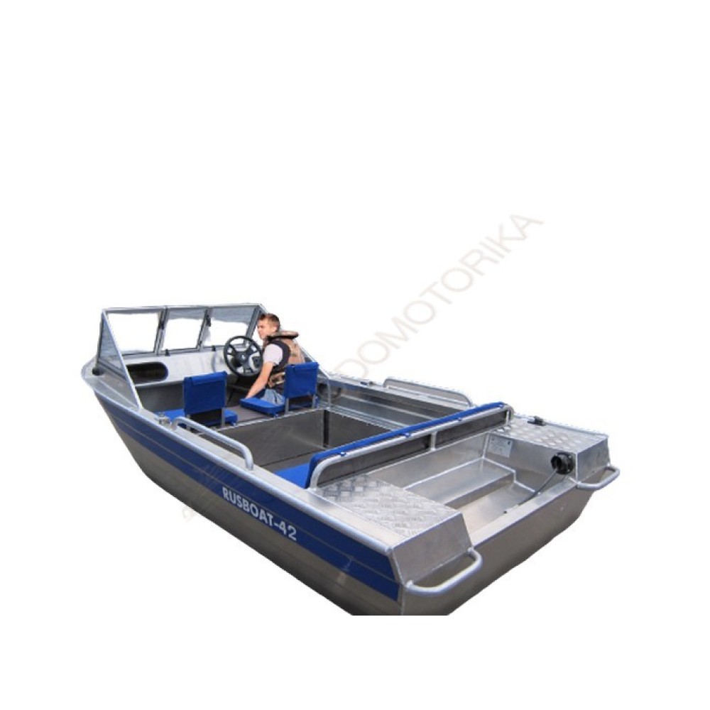 Алюминиевая моторно-гребная лодка RusBoat 42