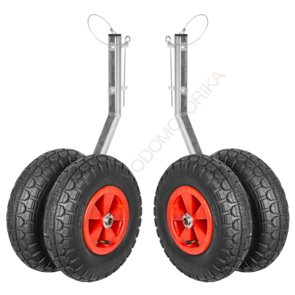 Колеса транцевые Горизонт Эконом U-330 (оцинковка, съемные, усиленные)