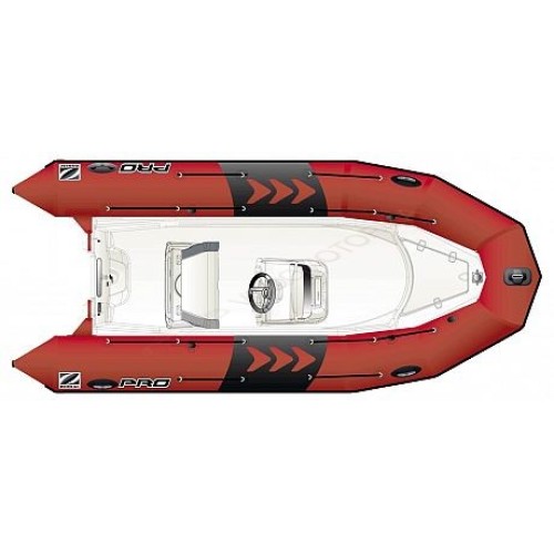 Лодка надувная ZODIAC PRO 500 ПВХ ( красно-белая )