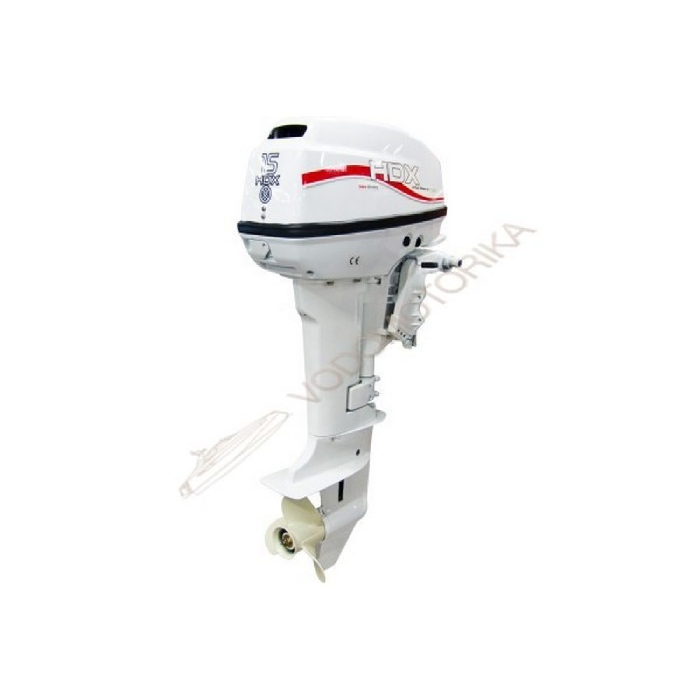Лодочный мотор HDX T 15 BMS ( белый ) 15 л.с. двухтактный