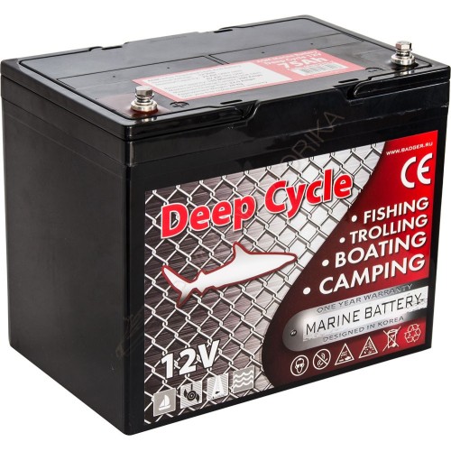Аккумулятор глубокого разряда Marine Deep Cycle AGM 6FM75TD-X