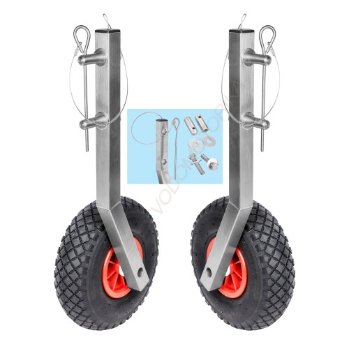 Колеса транцевые Горизонт KN-260 (нержавейка, съемные)